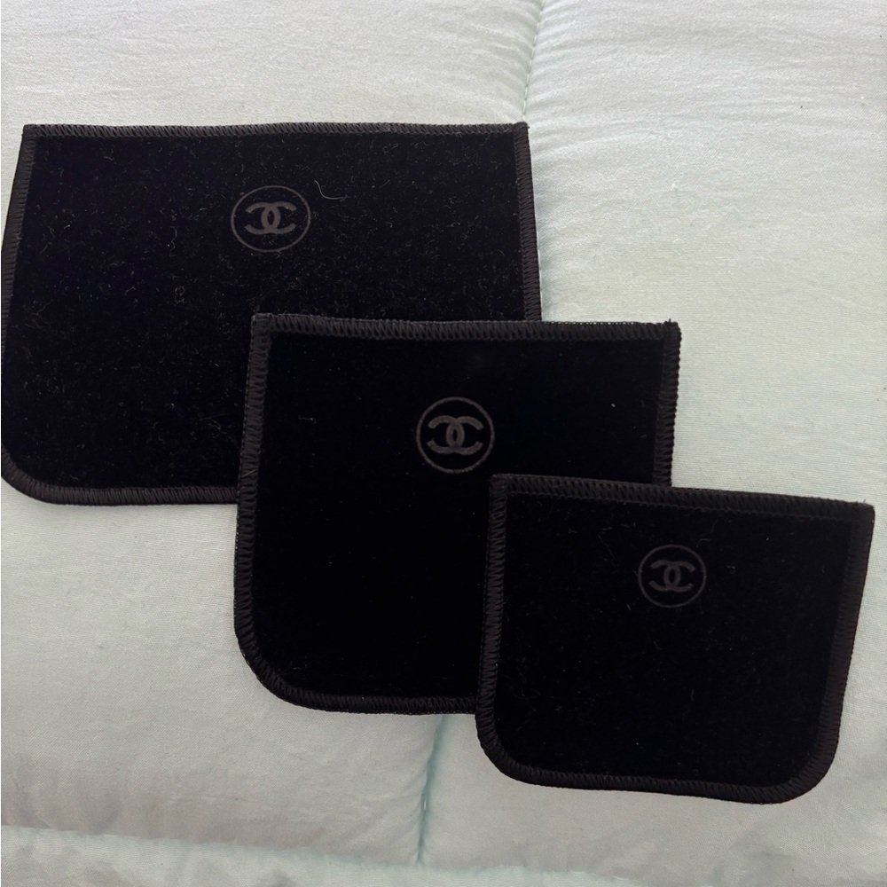 Chanel Velvet Pouch Set of 3